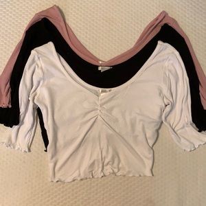 Bundle of 3 crop tops